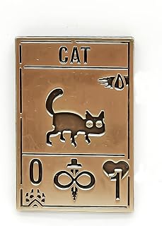 Inscryption Cat Card Metal Enamel Pin - Fun Series | Premium Enamel Pin - Statement Lapel Pin - Plated Badge for Clothing, Bags, Hats, Jackets, and Lanyards