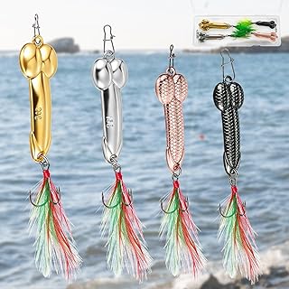 4 Pcs Funny Fishing Lures Bass Fishing Lures for Freshwater Saltwater Top Water Fish Gear Gag Gift for Fish Lovers